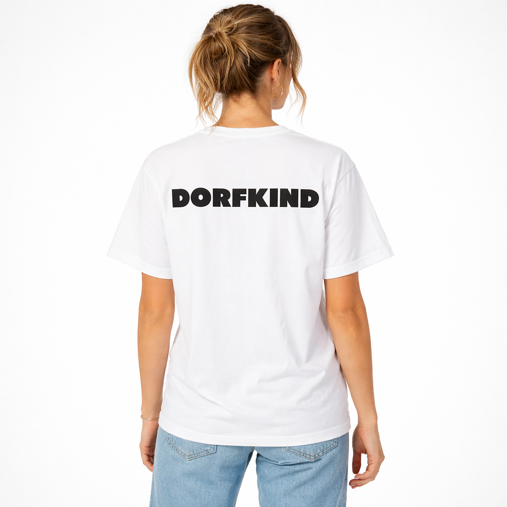 T-Shirt Dorfkind weiß/schwarz