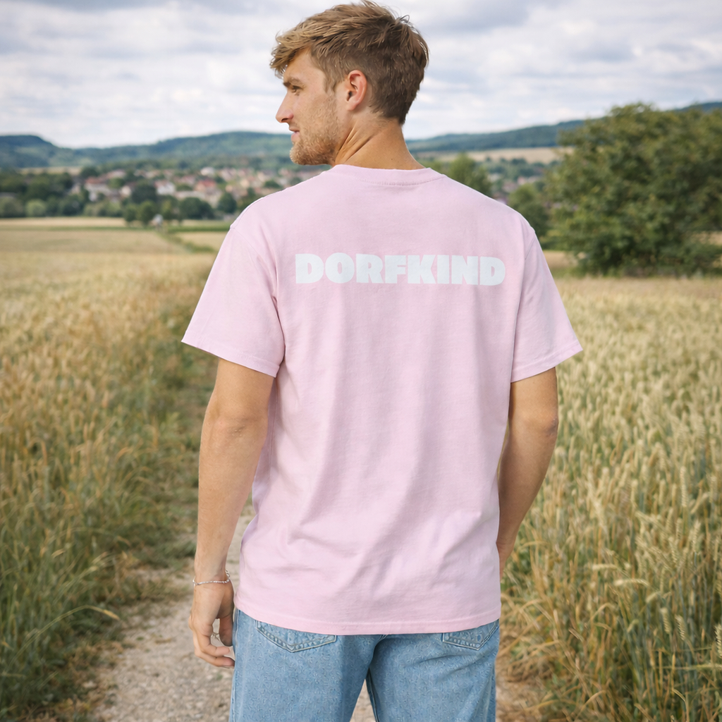 T-Shirt Dorfkind rosa/weiß