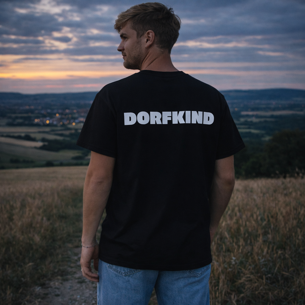 T-Shirt Dorfkind schwarz/weiß