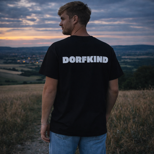T-Shirt Dorfkind schwarz/weiß